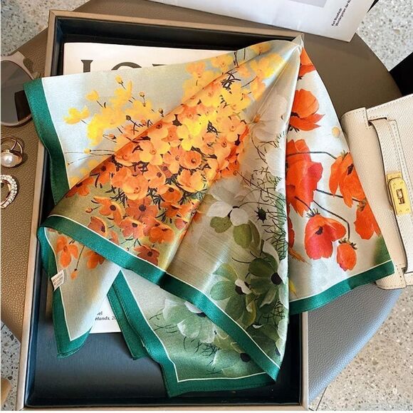 Floral garden Silk Scarf